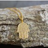 Ice City Men's Iced Hamsa Hand Pendant Necklace, Cubic Zirconia Jewelry in Gold and Silver - 2 of 4