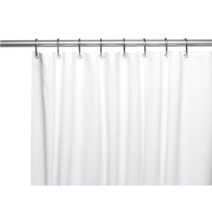 Carnation Home Fashions 6 Gauge Peva Standard-Sized Shower Liner with Metal Grommets, 72" x 72", White - 1 of 4