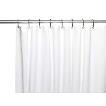 Carnation Home Fashions 6 Gauge Peva Standard-Sized Shower Liner with Metal Grommets 72 x 72 - White