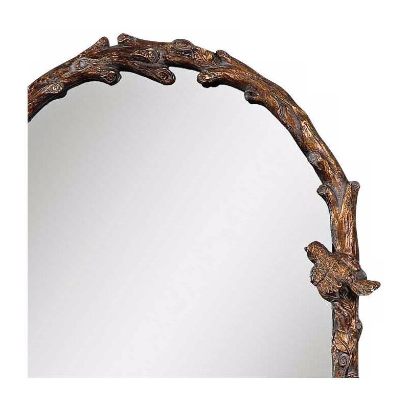 Uttermost Arched Top Vanity Accent Wall Mirror Rustic Antique Gold Gray Metal Frame 26" Wide for Bathroom Bedroom Living Room Home, 3 of 5