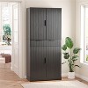 LunaLulinlk 72" Fluted Kitchen Pantry Cabinet with 3 Keyboard Drawers & 6 Door Shelves Adjustable, Freestanding Cupboard Storage Cabinet - 2 of 4