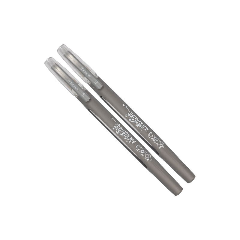 JAM Paper Gel Pens 0.7 mm Silver 2/Pack 6544970A, 1 of 4