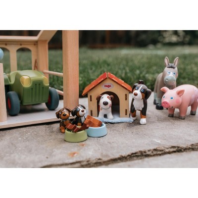 Little Friends Dog Toy Set with Plywood Doghouse and Bones