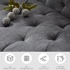 TYBOATLE Velvet Loveseat Sofa Set, 3-Piece Tufted Couch with 2 USB & Cup Holders, Small Space Furniture for Apartment, Office, Bedroom - 4 of 4
