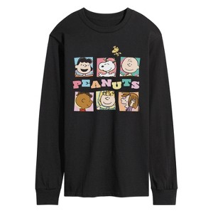 Men's - Peanuts - Boxes Snoopy And Friends Long Sleeve Graphic T-Shirt - 1 of 4