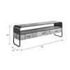 CAVINAS Industrial Style TV Stand with Metal Frame and Cabinets Entertainment Center with Storage - 2 of 4