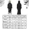 Whizmax Grim Reaper Costume--Glow in the Dark Phantom Costume with Scythe,Skull Mask and Glove (L) - 4 of 4
