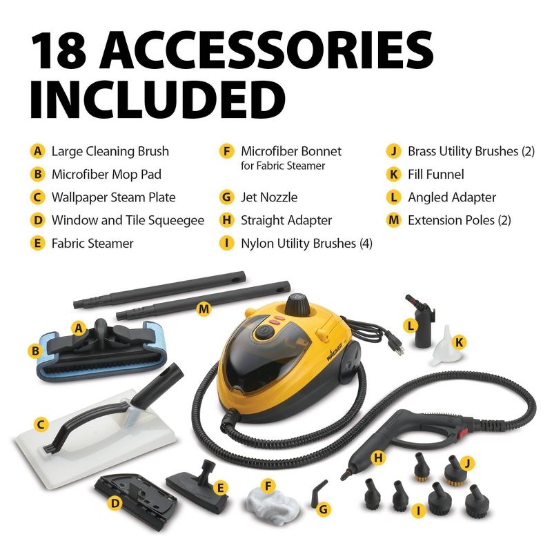 Wagner 915e On-Demand Steam Cleaner with 18 Accessories, 4 of 15