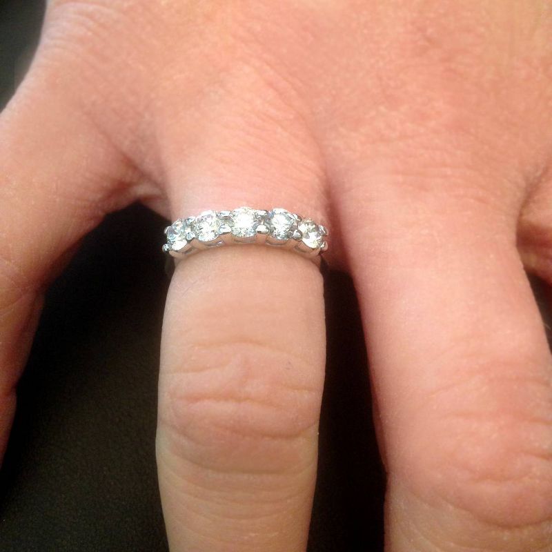 Pompeii3 1 1/4ct Diamond Wedding White Gold Anniversary New Ring, 4 of 6