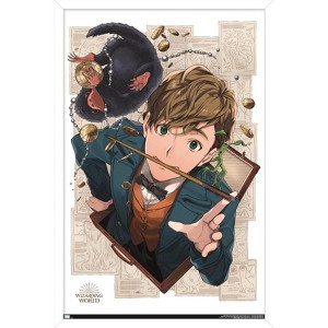 Trends International The Wizarding World: Dynasty Designs - Newt Scamander Framed Wall Poster Prints - 1 of 4