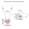 Charming Necklace + Earring Set, Adorable Pink Heart Pendant, Beautifully Crafted Alloy Jewelry Set for Every Lovely Lady - 2 of 4