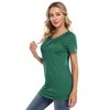 WhizMax Twisted V-Neck Asymmetrical Shoulder Short-Sleeve Top - 3 of 4