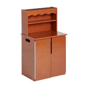 ECR4Kids Play Kitchen Storage Cupboard, Wooden Playset - 1 of 4