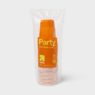 Halloween Disposable Solid Cups - Orange - 18oz/30ct - up&up™