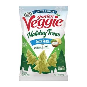 Sensible Portions Garden Veggie Holiday Trees Zesty Ranch Chips - 6oz - 1 of 4