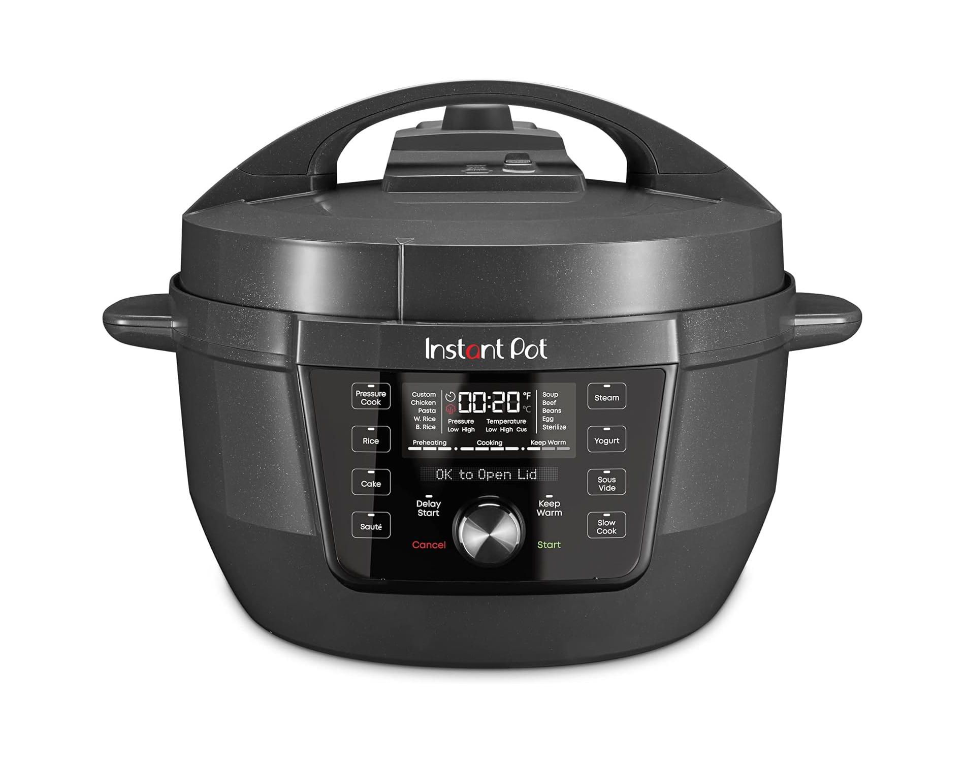 Instant Pot RIO Wide Plus, 7.5 Quarts, Quiet Steam Release, 9-in-1 Electric Multi-Cooker, Pressure Cooker, Slow Cooker, Rice Cooker & More XL