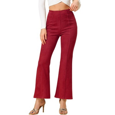 INSPIRE CHIC Women's Casual High Waist Wide Legs Bell Bottom Flared Long Pants