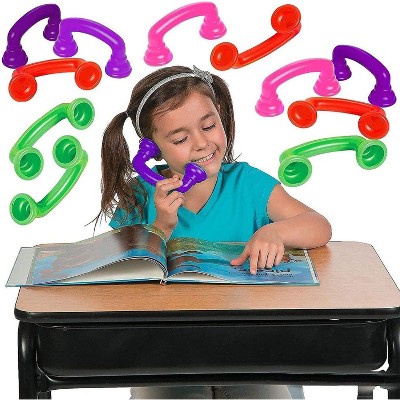 4E's Novelty Whisper Phones for Reading [16 Pack] Auditory Feedback, Accelerate Fluency, Comprehension & Pronunciation - Ideal Reading Phones for Kids