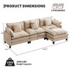 Modern Modular Sofa Combo with Ottomans, Cushions & Footstools – 3-Seater Chenille Sofa Set for Living Room, Bedroom,Apartment, Stylish & Comfortable - 2 of 4