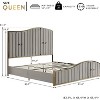 AMERLIFE Bed Frame with 61.4" High Velvet  Upholstered Headboard and Footboard - 2 of 3