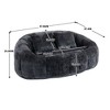 LOVMOR Modern Bean Bag Sofa with 2 Pillows, Oversized Chenille Bean Bag Lazy Sofa, High Back Floor Sofa Lounge Chair, for Gaming Reading Relaxing - 4 of 4
