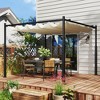 10' x 10' Retractable Pergola, UPF30+ Patio Pergola - 3 of 4