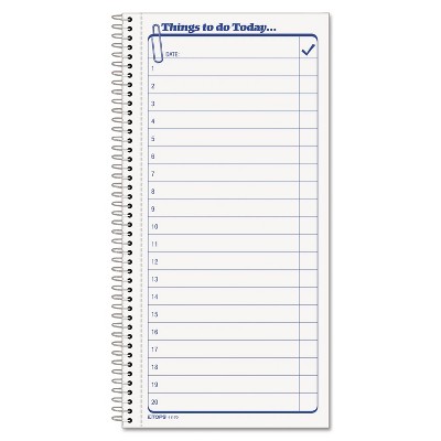 Tops THINGS TO DO Spiral Daily Agenda Book 5 1/2 x 11 Two-Part Carbonless 50/Pad 41170