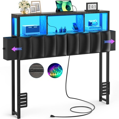 Aheaplus Upholstered Headboard with Storage Bags
