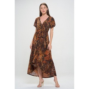 WEST K Women's Georgia Faux Wrap Dress with High-Low Hem and Tie Waist - 1 of 4