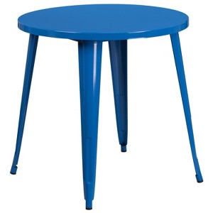 Flash Furniture Commercial Grade 30" Round Metal Indoor-Outdoor Table - 1 of 2