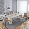 90.55“Extensible table leg,DINING TABLE,OFFICE TABLE,COFFEE TABLE,MDF，White Oak - 2 of 4