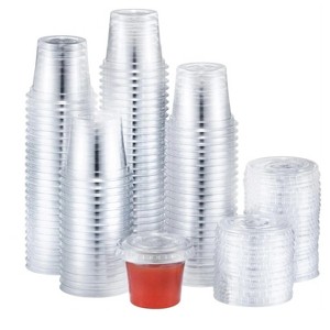 Home Collection 1 oz Clear Plastic Disposable Portion Cups with Lids :  Target