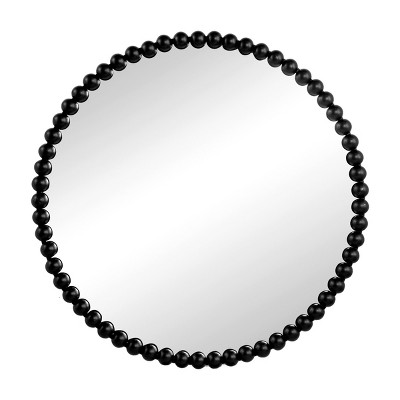 GlasFlength Decorative Wall Mirrors Wall Art Wall Mirror Classic Mirror Decorative Circle Mirror Vanity Mirror for Living Room, Black, 32"*1"*32"