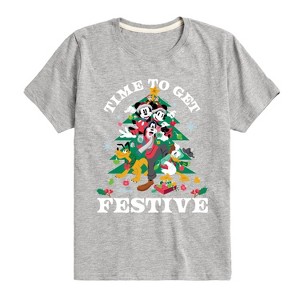 Boys' - Disney - Mickey and Friends Time To Get Festive Christmas Short Sleeve Graphic T-Shirt - 1 of 4