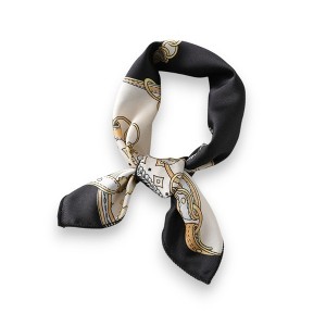 Anna-Kaci Women's Baroque Print Satin Scarf with Glossy Finish 20×20 Inches - 1 of 2