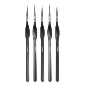 Unique Bargains Detail Nylon Hair Miniature Painting Brush 5 Pcs - 1 of 4
