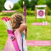 LED Kids Princess Archery Set with Cape, Headband & Butterfly Mask, 10 Suction Arrows - Outdoor Gift for Girls Ages 3-8 - 3 of 4