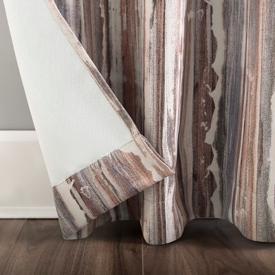 Cedar Orange Abstract Blackout Grommet Curtain Panel, 40" x 95"