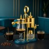 Nispira Belgium Royal Family Balance Syphon Unique Gravity Vintage Coffee Maker Vacuum Brewing System Gold with Peacock Blue Base 500 ml - 3 of 4