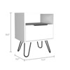 TIRAMISUBEST White Nightstand with Hairpin Legs, Space-Efficient Bedside Solution - 4 of 4