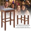 Tangkula 4 PCS Upholstered Wooden Bar Stools Bar Height Chairs Dining - 3 of 4