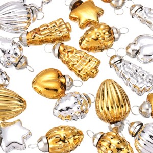 Unique Bargains Glass Decorative Hanging Tree Ornament Balls 1"-1.5" 50 Pcs - 1 of 4