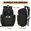 Generic Basketball Backpack,Large Sports Bag with Ball Compartment & Shoe Compartment, Best - 3 of 4