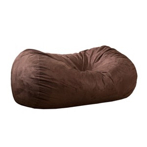 Airsurfer Large Chocolate Brown Bean Bag Chair Plush Comfort Bean Bag Chair Casual Seating for Relaxed Living Rooms - 1 of 2