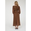 August Sky Women's Front Bows Ruched Midi Dress - 2 of 4