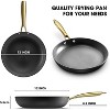 Imarku Professional Non Stick Frying pans 3 Sizes - 8&10&12 inches Honeycomb Locking Oil&Even Heat Conduction, Dishwasher&Oven Safe,Free-PFOA&PFAS - 3 of 4