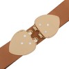 INSPIRE CHIC Women's Golden Leaf Stretchy Fashion Vintage Elegant Elastic Waist Belts 1 Pc - 3 of 4