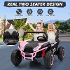 Remote-Control 24V Kids’ Off-Road UTV, 2-Seater Electric Ride-On Car w/Suspension, LED Lights, Outdoor Toy for Ages 3–8 - 2 of 4