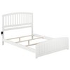 AFI Furnishings Richmond Queen Traditional Bed with Matching Footboard and Turbo Charger in White - 4 of 4