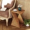 JIONJOY Rustic Square Pedestal End Table with Artistic Twisted Legs - Solid Wood Farmhouse Side Table for Living Room, Bedroom or Office - 3 of 4